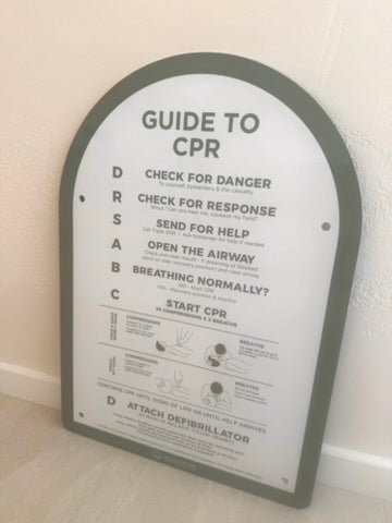 Double Sided Pool Safety Sign The Halo - Green & White
