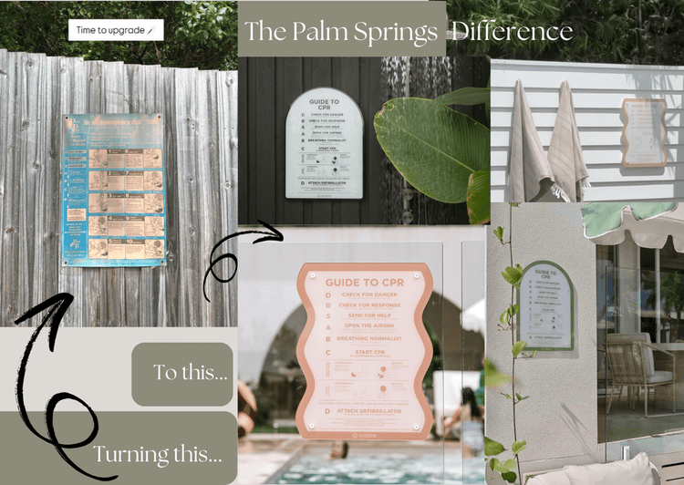 Not All Pool Signs Are Created Equal – Palm Springs Beach Abode