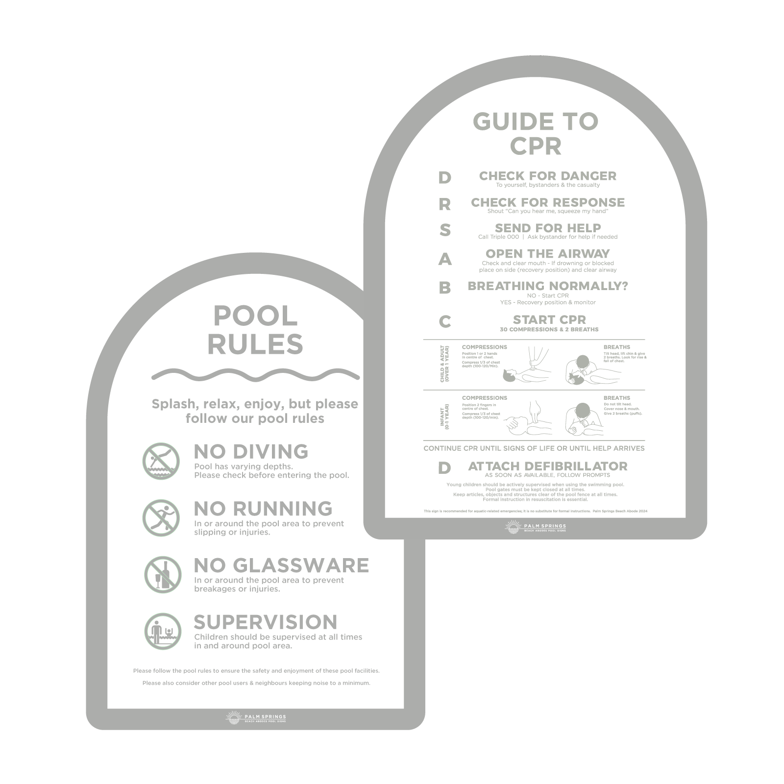 Palm Springs Beach Abode | Luxury Pool Safety Signs